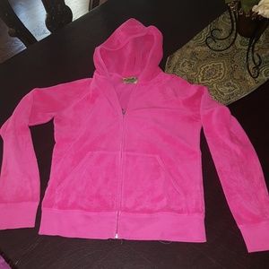 COPY - JUICY COUTURE HOT PINK TERRY CLOTH SWEAT O…